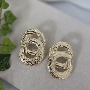 Gold Filled Statement Circles Earrings